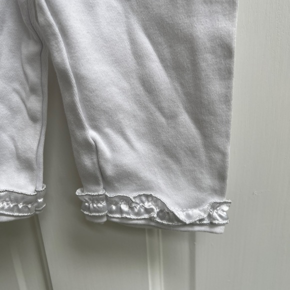 Little Angel 12-18M White Cropped Stretchy Pants/Shorts - Picture 2 of 4
